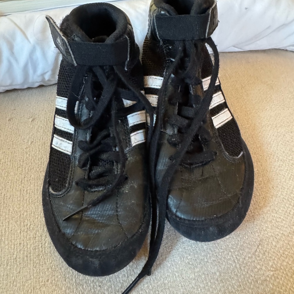 Wrestling Adidas Kids Black and White Sneakers